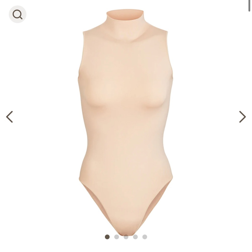 SKIMS Essential Mock Neck sleeveless bodysuit - marble